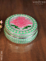 Meenakari Box - Lotus Design 6 Inch Wl2184 Containers