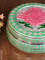 Meenakari Box - Lotus Design 6 Inch Wl2184 Containers