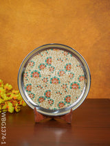 Meenakari Floral Round Plate - Wbg1374 Trays & Plates Rg