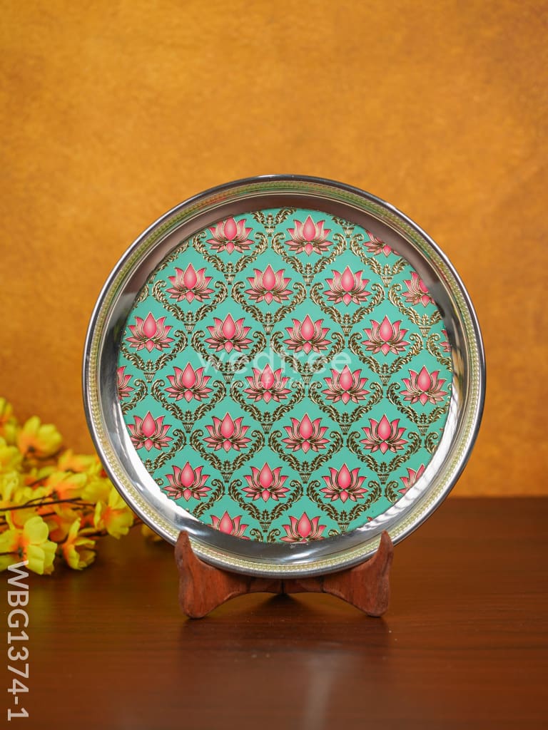 Meenakari Round Plate - Wbg1374 Trays & Plates Rg