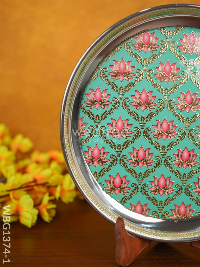 Meenakari Round Plate - Wbg1374 Trays & Plates Rg