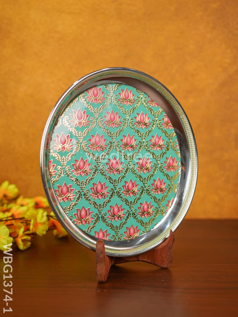 Meenakari Round Plate - Wbg1374 Trays & Plates Rg