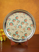 Meenakari Floral Round Plate - Wbg1374 Trays & Plates Rg