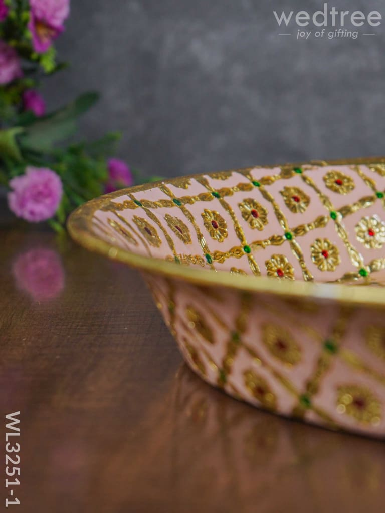 Meenakari Thambaalam Plate - Wl3251 Trays & Plates