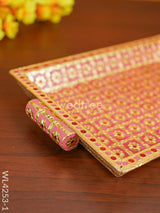 Floral Printed Meenakari Tray - Wl4253 Trays & Plates