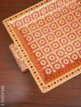 Floral Printed Meenakari Tray - Wl4253 Trays & Plates