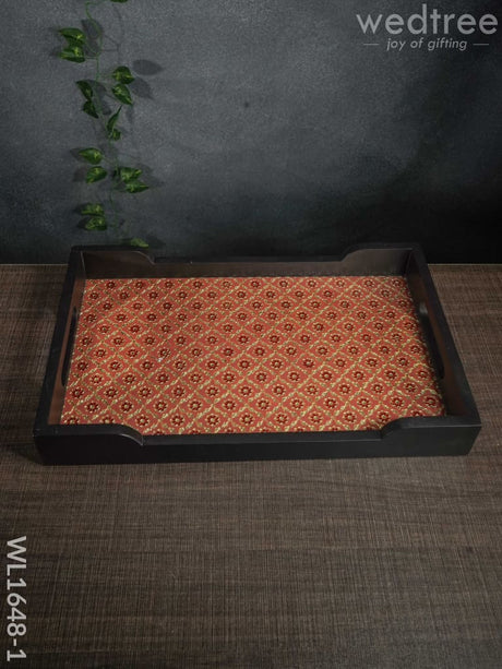 Meenakari Wooden - Rectange Tray (15X9) Wl1648 1 Trays & Plates