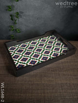 Meenakari Wooden - Rectange Tray (15X9) Wl1648 2 Trays & Plates