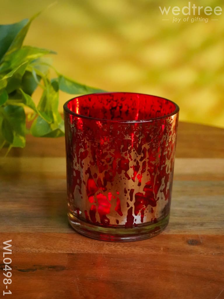 Mercury Glass T-Light Holder 3 Inches - Set Of 4 Candles And Votives