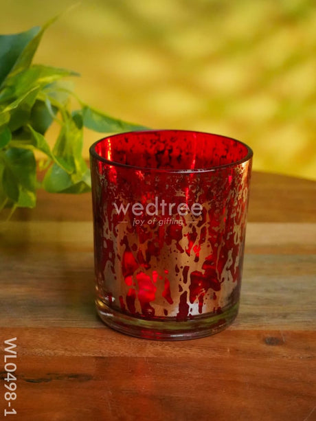 Mercury Glass T-Light Holder 3 Inches - Set Of 4 Candles And Votives