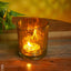 Mercury Glass T-Light Holder 3 Inches - Set Of 4 Yellow Candles And Votives