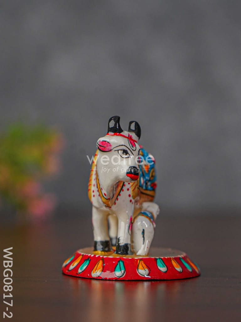 Metal Meenakari Cow & Calf - Wbg0817-2 Home Decors