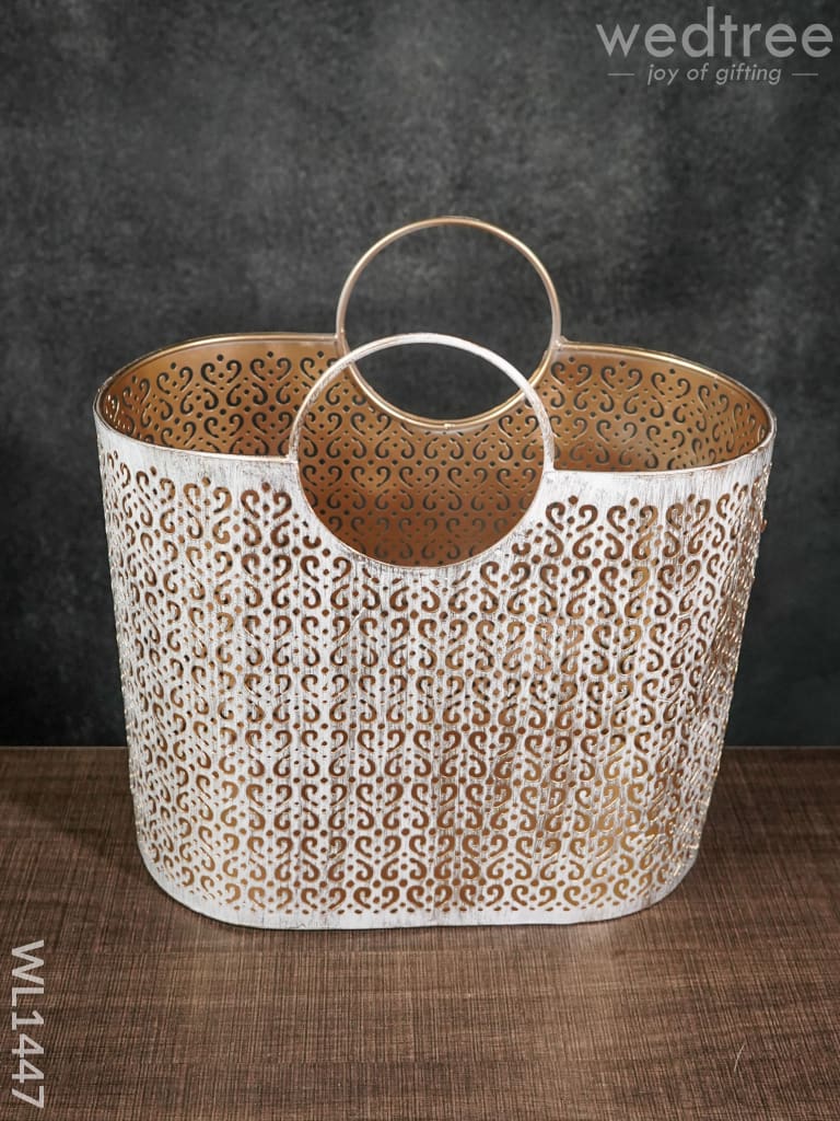 Metal Décor Basket - Large Wl1447 Decor Utility