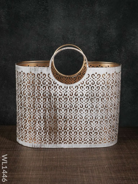 Metal Décor Basket -Small - Wl1446 Decor Utility