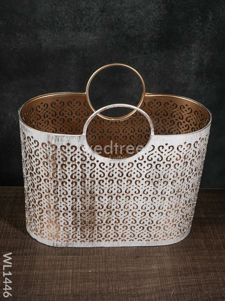 Metal Décor Basket -Small - Wl1446 Decor Utility