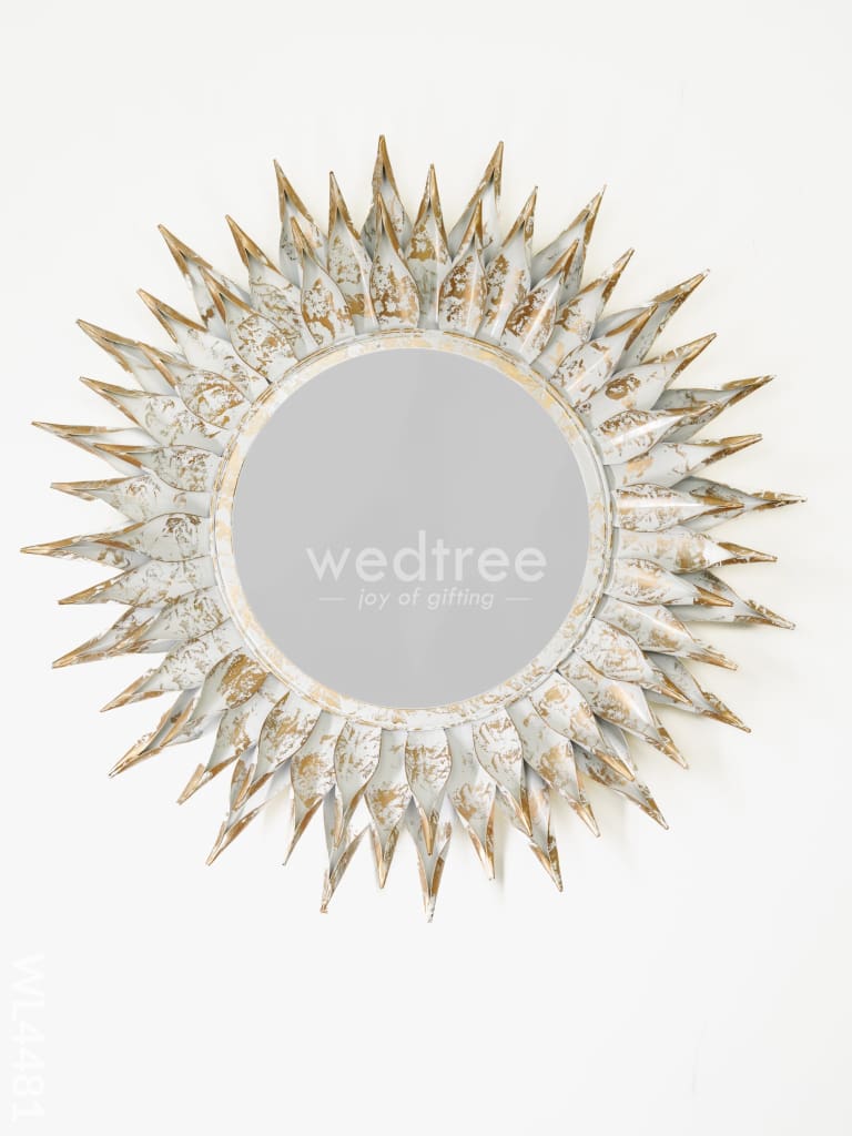 Metal Decor Mirror - White Wl4481 Mirrors