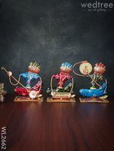 Metal Decor Showpiece - Musicians Set Of 3 Wl2662