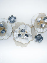 Metal Decorative Flowers Wall Hanging - Wl4471 Decor