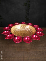 Metal Diya Urli - 14 Inches Wl1952 Decor