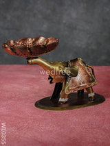 Metal Elephant T-Light Holder - Set Of 2 Wl0355 Candles And Votives