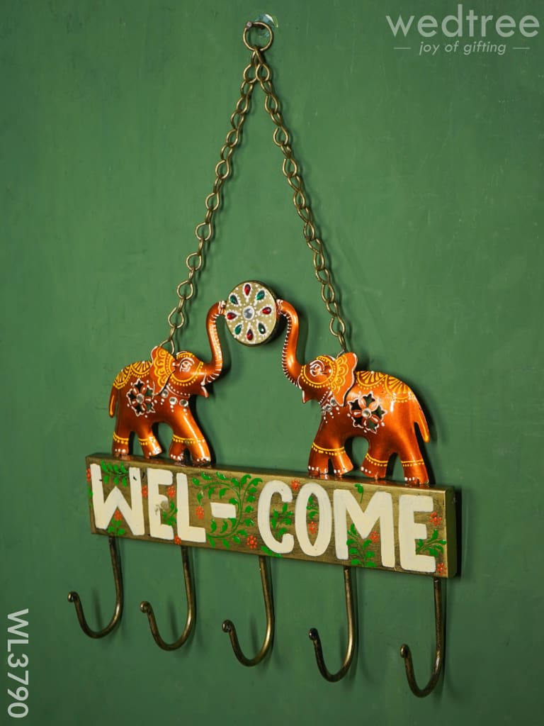 Metal Elephant Wall Hanging Key Hanger - Wl3790 Decor Utility