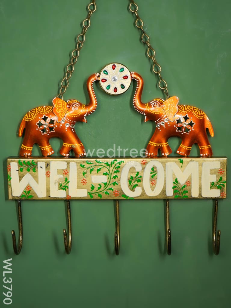 Metal Elephant Wall Hanging Key Hanger - Wl3790 Decor Utility