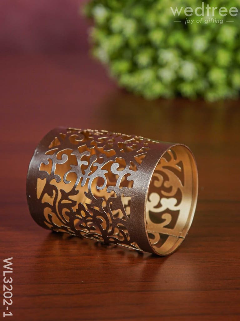 Metal Engraved Votives Set Of - 4 Wl3202-1 Candles And Votives