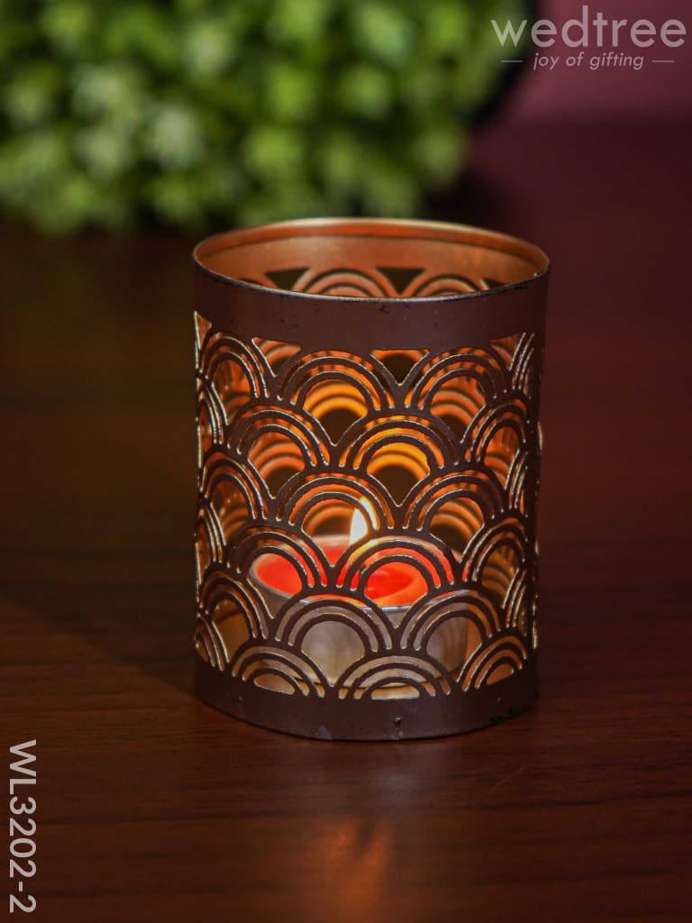 Metal Engraved Votives Set Of - 4 Wl3202-2 Candles And Votives