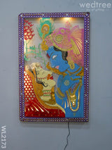 Metal Frame Radhe Krishna With Led Light - Wl2173 Decor Hanging