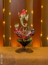 Metal Ganesha T Light Holder - Wl3539 Candles & Votives