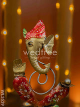 Metal Ganesha T Light Holder - Wl3539 Candles & Votives