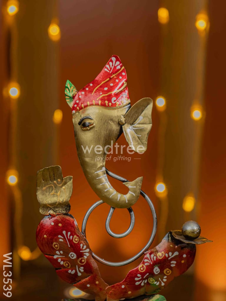 Metal Ganesha T Light Holder - Wl3539 Candles & Votives