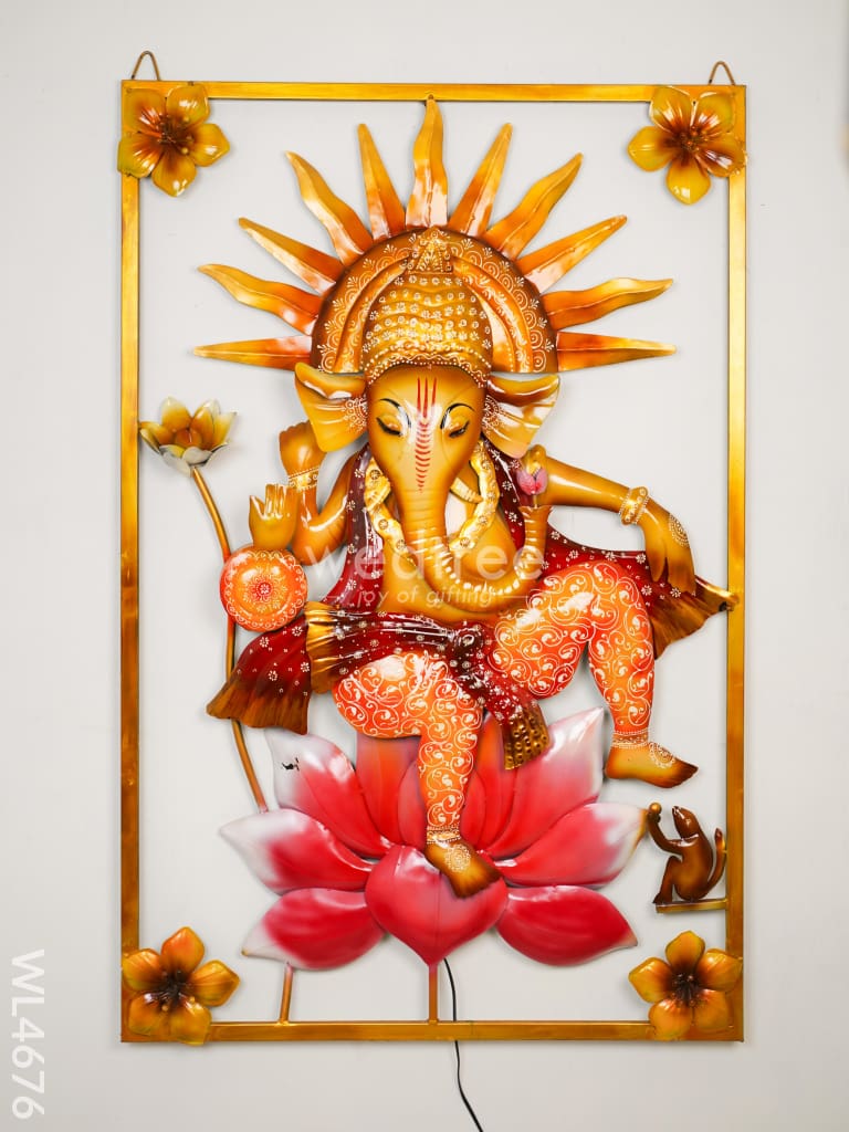 Metal Ganesha Wall Decor - Wl4676 Hanging