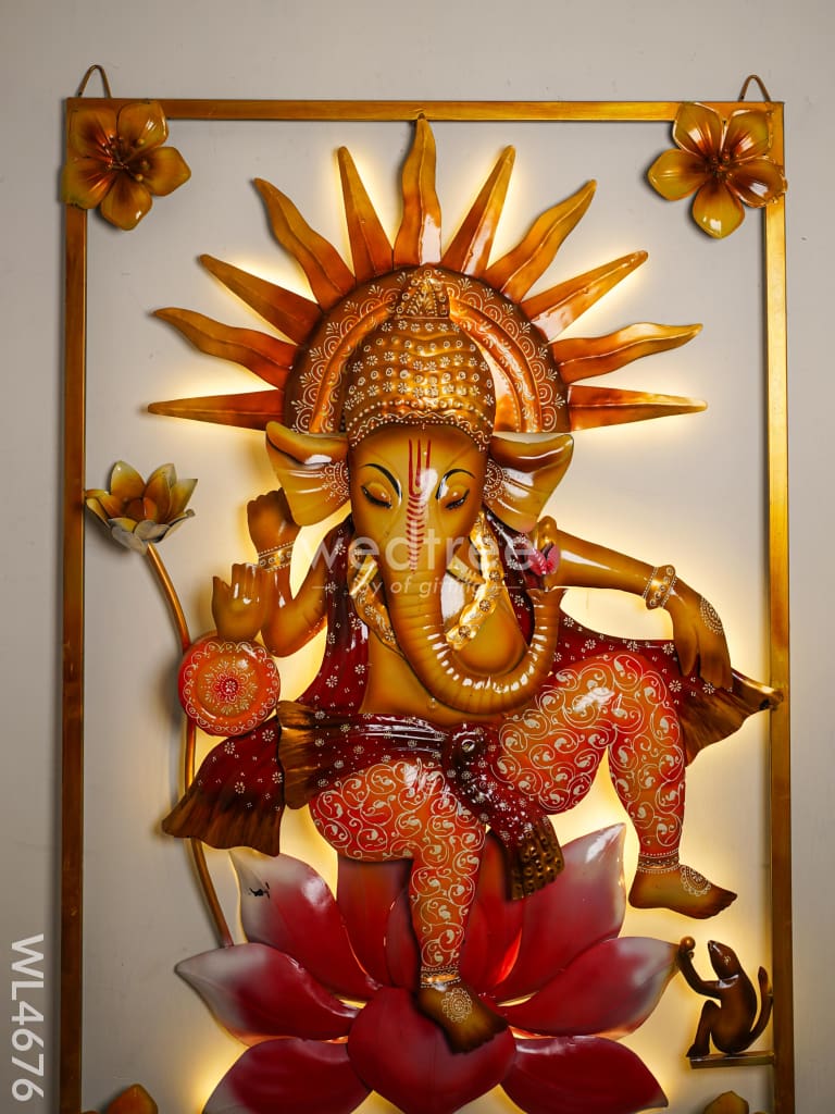 Metal Ganesha Wall Decor - Wl4676 Hanging