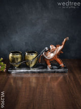 Metal Hand Painted Elephant Pen Stand - Wl2906 Decor Utility