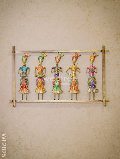 Metal Hand Painted Musicians On Frame - Wl2825 Decor Hanging