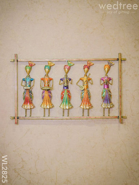 Metal Hand Painted Musicians On Frame - Wl2825 Decor Hanging