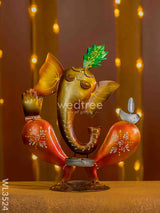 Metal Handpainted Ganesha Candle Holder - Wl3524 Candles & Votives