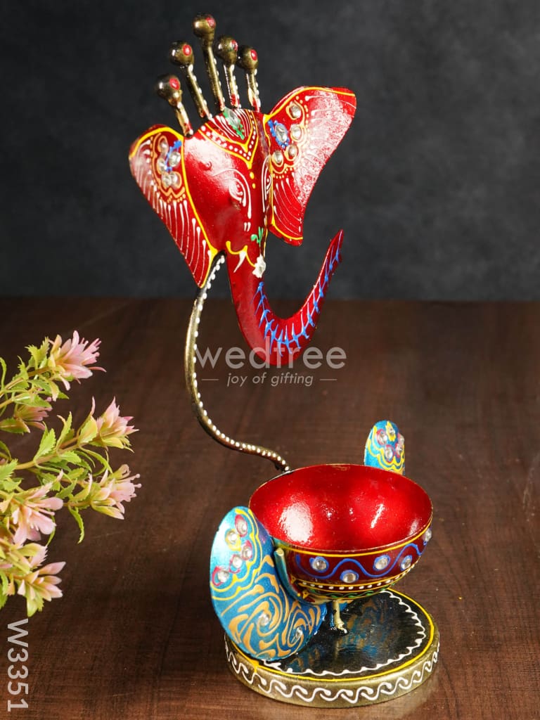 Ganesha T Light Candle Holder - W3351 Diyas