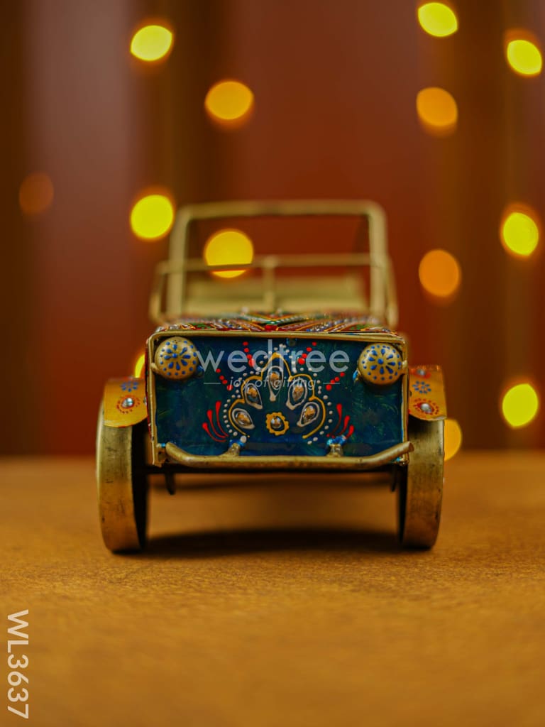 Metal Handpainted Jeep - Wl3637 Decor Showpiece