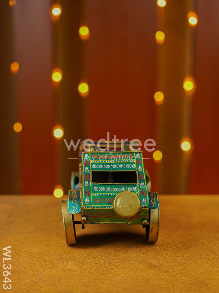 Metal Handpainted Jeep - Wl3643 Decor Showpiece