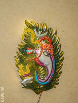 Metal Handpainted Om Ganesha Wall Hanging - Wl3693 Decor