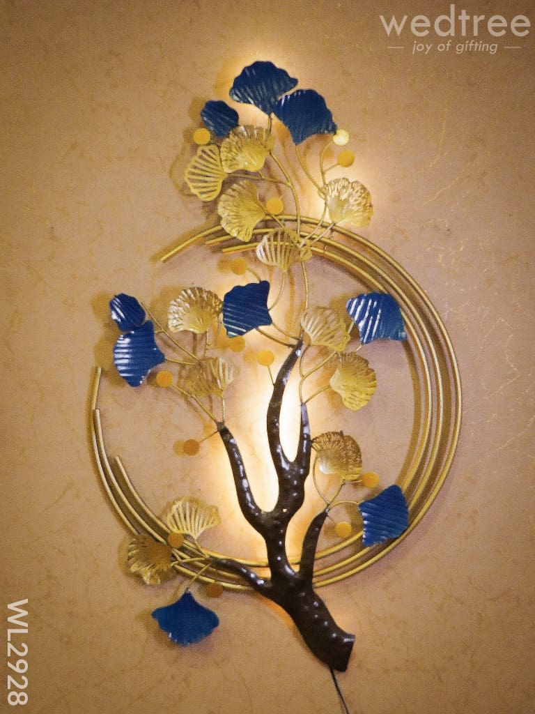 Metal Handpainted Tree In Ring - Wl2928 Decor Hanging