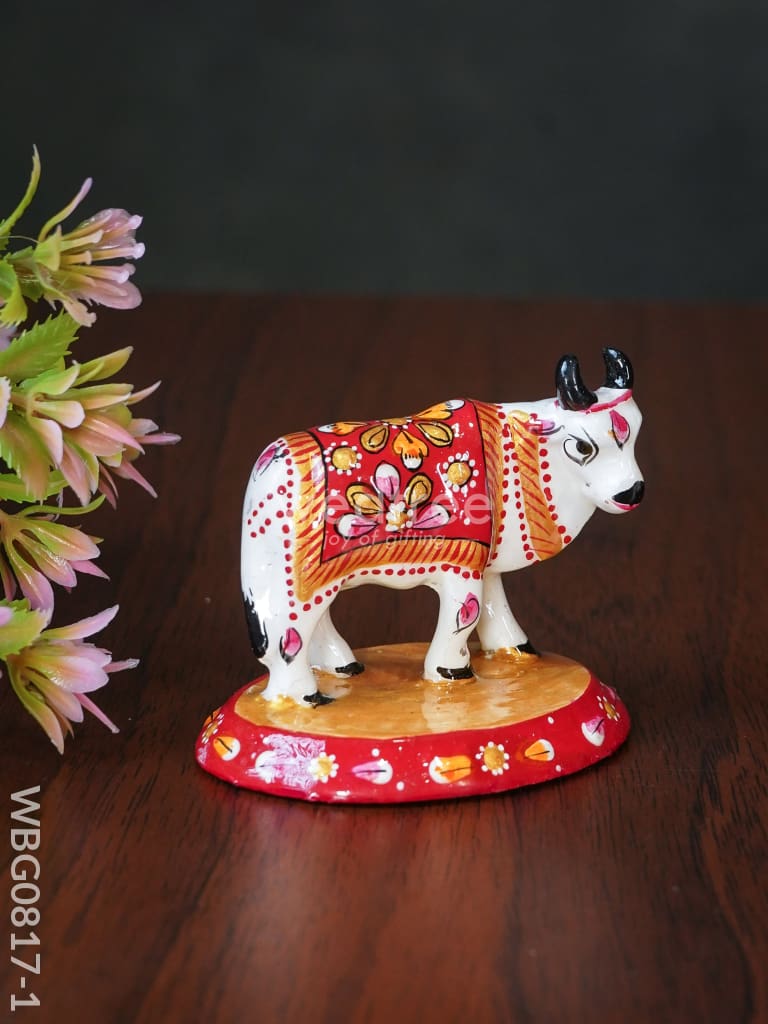 Metal Meenakari Cow - Wbg0817-1 Home Decors