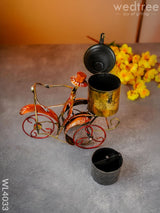 Metal Milkman On Cycle - Wl4033 Decor Showpiece