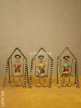 Metal Leg Moving Musicians - Set Of 3 Wl3695 Decor Showpiece