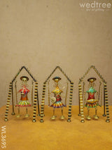 Metal Leg Moving Musicians - Set Of 3 Wl3695 Decor Showpiece