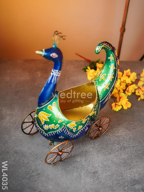 Metal Peacock Table Top - Wl4035 Decor Showpiece