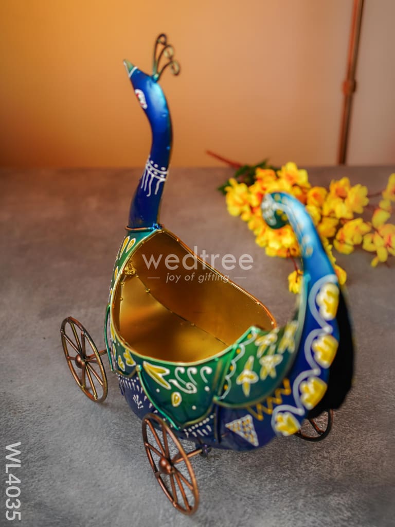 Metal Peacock Table Top - Wl4035 Decor Showpiece