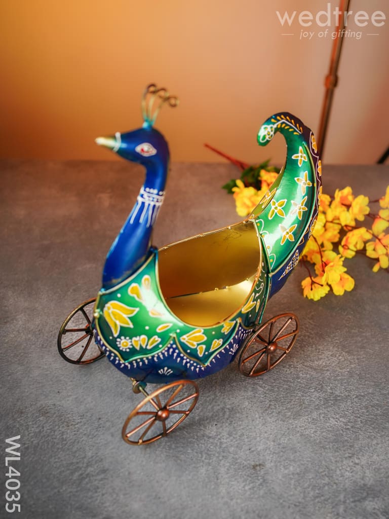 Metal Peacock Table Top - Wl4035 Decor Showpiece